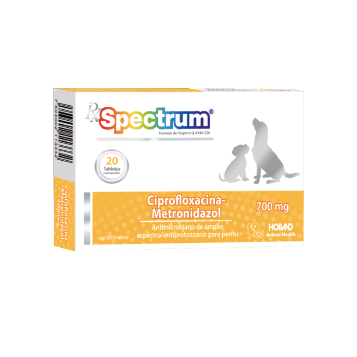 Rx Spectrum Ciprofloxacin/Metronidazole 20Tabs - 700 mg